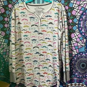 Pj salvage mustache night shirt